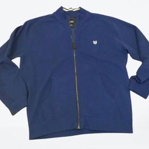 Chaps Men's Fleece Jacket Size XL Blue Full Zipper